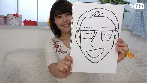 野中藍 直筆 似顔絵