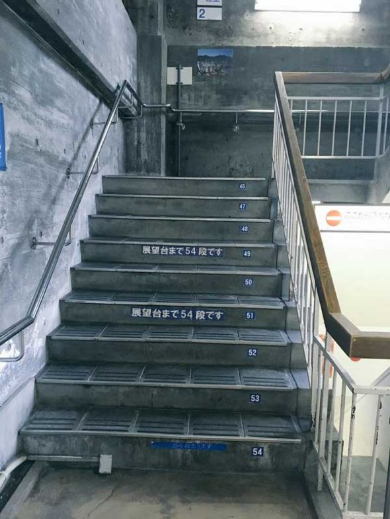 大観峰駅 展望台 階段