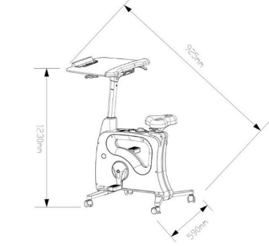デスク付 フィットネスバイク FlexiSpot