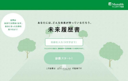 Life 2.0 TRAVEL 職業 診断 仕事 マニュライフ生命