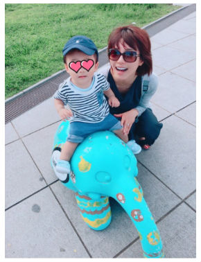 息子くんと釈由美子さん