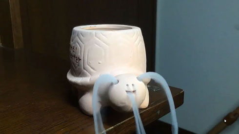 ドライアイスを亀の置物に入れたらシュール