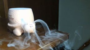 ドライアイスを亀の置物に入れたらシュール