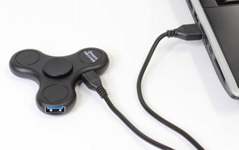ハンドスピナー型USBハブ