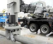 ハンドリング　電柱　アーム　建替　つかむ　掴む　JR西