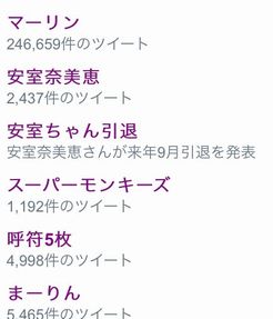 FGO　マーリン　安室奈美恵　何者　Twitter　トレンド