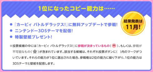 カービィ バトルデラックス コピー 総選挙 25周年