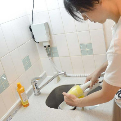 食器洗い ツインブラシ 電動 サンコー