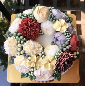 リースフラワーケーキ