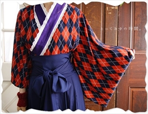 大正浪漫風ワンピース