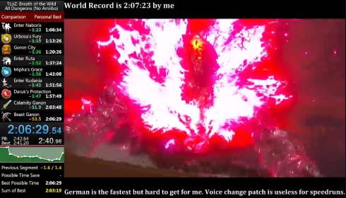 ゼルダの伝説 ブレス オブ ザ ワイルド RTA 日本人 オールダンジョン