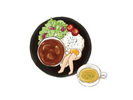「ふともも写真の世界展」をモチーフにした「ふとももカフェ」
