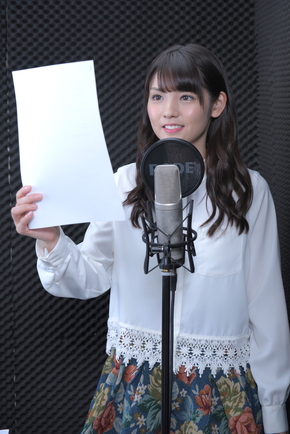 アフレコに挑む道重さんは、「上手く出来るかな？」と緊張