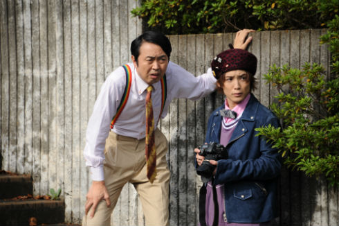 仮面ライダー　大杉忠太の田中卓志さんとJK役の土屋シオンさん