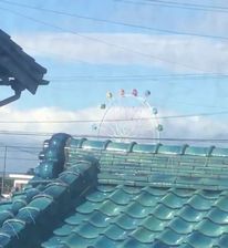 台風　21号　観覧車　南知多ビーチランド　回転　回る　ゴンドラ