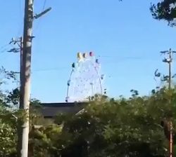 台風　21号　観覧車　南知多ビーチランド　回転　回る　ゴンドラ