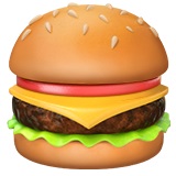 ハンバーガー 絵文字 ios android google apple チーズ