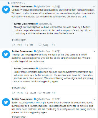 トランプ大統領 Twitter