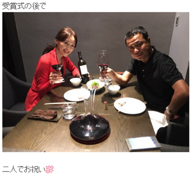 中山秀征 白城あやか いい夫婦　パートナー・オブ・ザ・イヤー 2017 2ショット ディナー