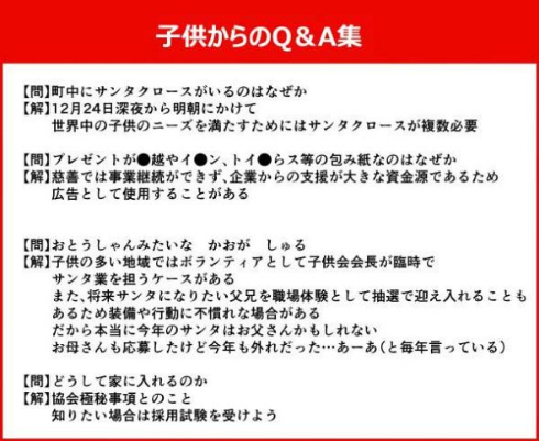 サンタ 説明 子ども リアリティー 協会