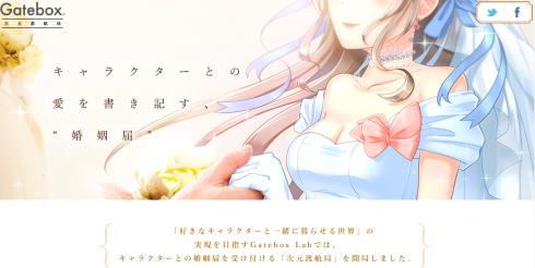 gatebox lab 次元渡航局 2次元 婚姻届