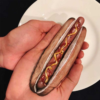 ファストフード メイク ハンバーガー ピザ 顔