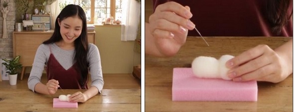 ニードルフェルトでねこあつめ