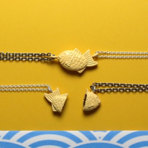 たい焼き　ネックレス　ペア