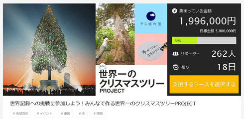 めざせ！世界一のクリスマスツリープロジェクト