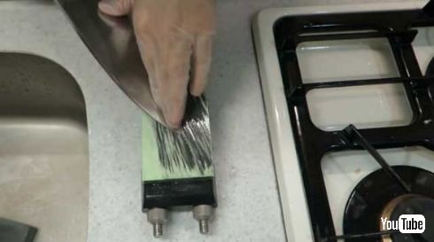 錆びた 包丁 18時間 研いだ結果 切れ味 YouTube