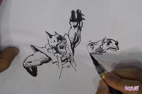 キムジュンギ Kim Jung gi 東京コミコン 東京コミックコンベンション2017 ライブドローイング ぺんてる 筆ペン