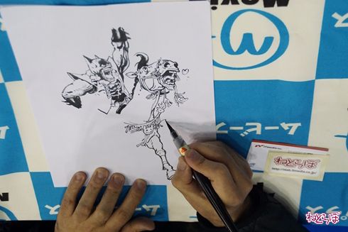 キムジュンギ Kim Jung gi 東京コミコン 東京コミックコンベンション2017 ライブドローイング ぺんてる 筆ペン