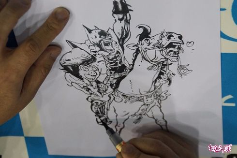 キムジュンギ Kim Jung gi 東京コミコン 東京コミックコンベンション2017 ライブドローイング ぺんてる 筆ペン