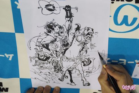 キムジュンギ Kim Jung gi 東京コミコン 東京コミックコンベンション2017 ライブドローイング ぺんてる 筆ペン