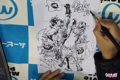 キムジュンギ Kim Jung gi 東京コミコン 東京コミックコンベンション2017 ライブドローイング ぺんてる 筆ペン