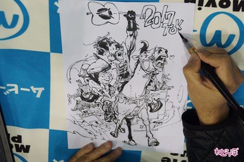 キムジュンギ Kim Jung gi 東京コミコン 東京コミックコンベンション2017 ライブドローイング ぺんてる 筆ペン