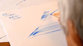 岡部憲明氏による70000形デザインスケッチ