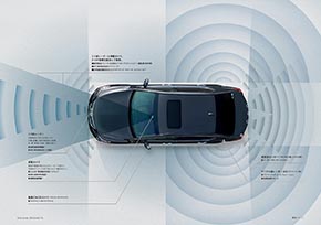 カメラとレーダーとセンサー機能イメージ