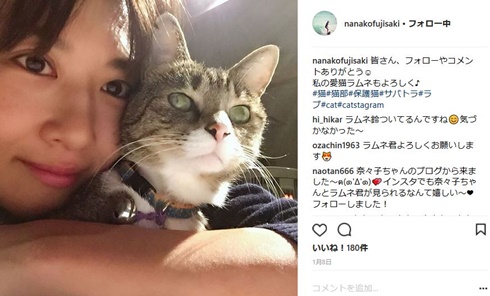 藤崎奈々子　猫　ラムネ