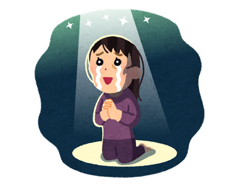 祈る人のイラスト