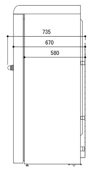 ワーゲンバス冷蔵庫　設置スペース