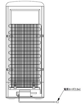 ワーゲンバス冷蔵庫　裏面
