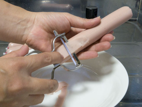 ピーラーで削ぐところ