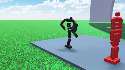 スーパーボールを物理エンジンでシミュレーション