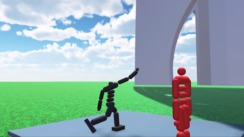 スーパーボールを物理エンジンでシミュレーション