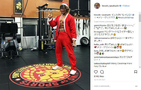棚橋弘至　プロレスラー　Instagram　サンタクロース　プロレス