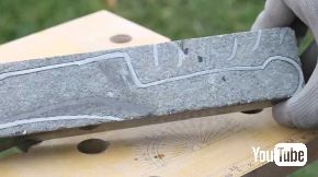 石の塊 石のナイフ 作り方 研磨 YouTube