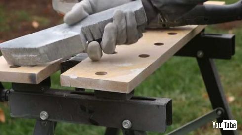 石の塊 石のナイフ 作り方 研磨 YouTube