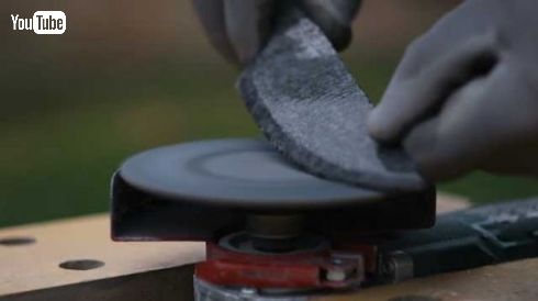 石の塊 石のナイフ 作り方 研磨 YouTube