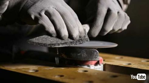 石の塊 石のナイフ 作り方 研磨 YouTube